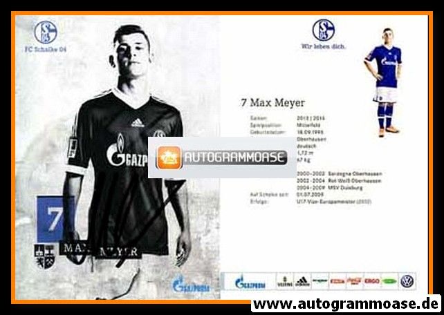 Autogramm Fussball | FC Schalke 04 | 2013 | Max MEYER