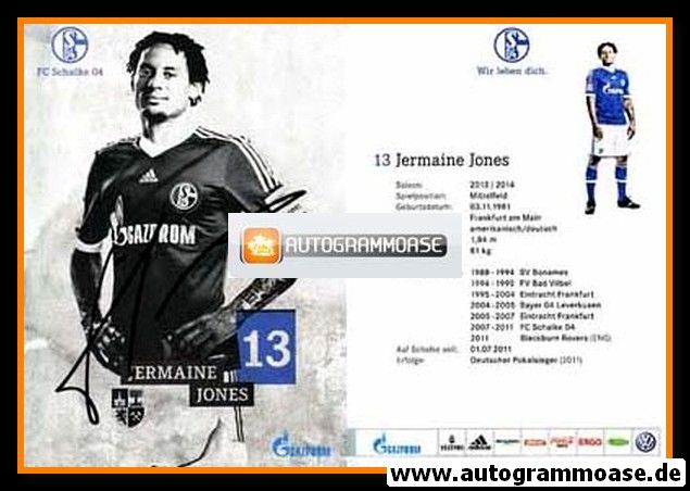 Autogramm Fussball | FC Schalke 04 | 2013 | Jermaine JONES
