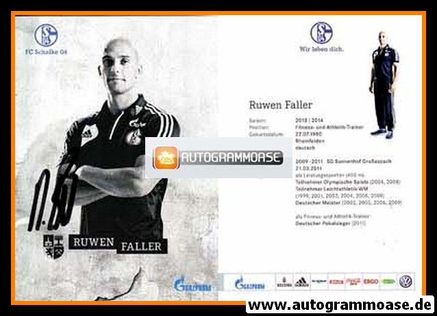Autogramm Fussball | FC Schalke 04 | 2013 | Ruwen FALLER