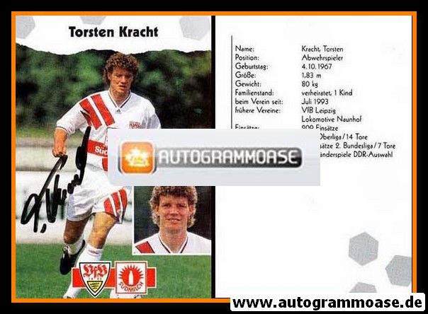 Autogramm Fussball | VfB Stuttgart | 1993 | Torsten KRACHT