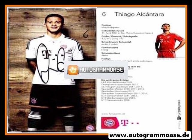 Autogramm Fussball | FC Bayern München | 2013-1 | Thiago ALCANTARA