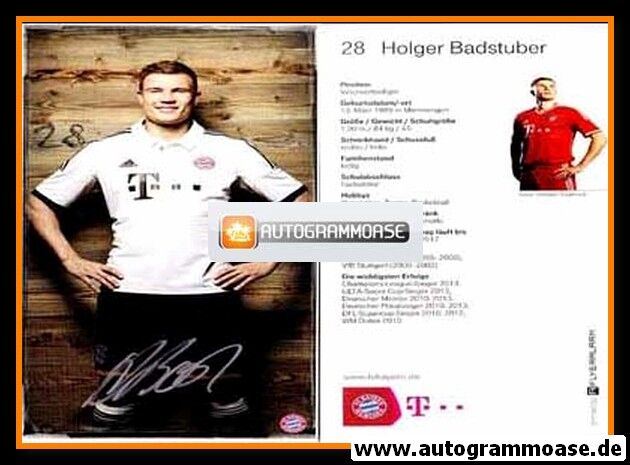 Autogramm Fussball | FC Bayern München | 2013-1 | Holger BADSTUBER