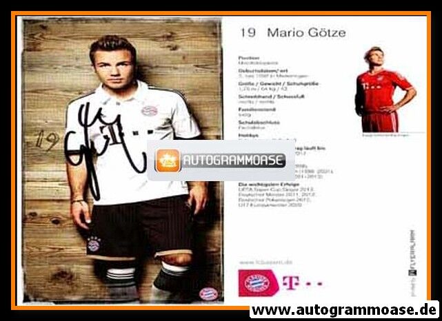 Autogramm Fussball | FC Bayern München | 2013-1 | Mario GÖTZE