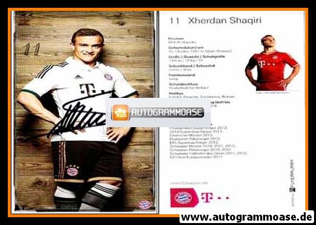 Autogramm Fussball | FC Bayern München | 2013-1 | Xherdan SHAQIRI