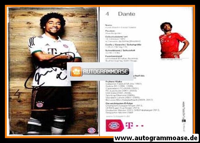Autogramm Fussball | FC Bayern München | 2013-1 | DANTE