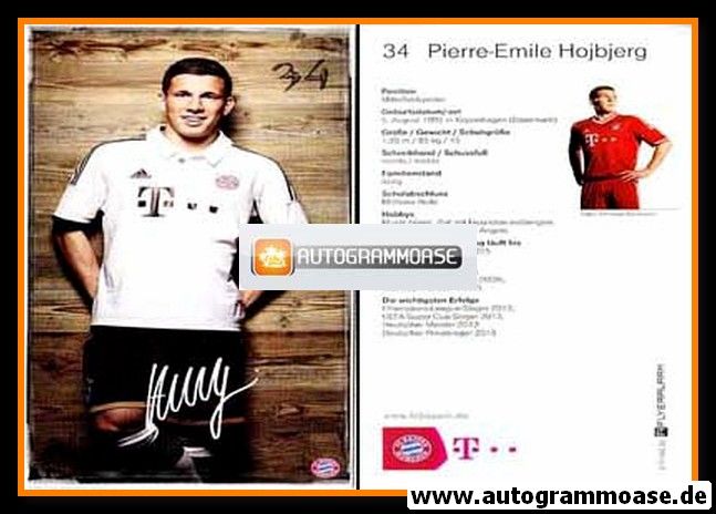 Autogramm Fussball | FC Bayern München | 2013 Druck | Pierre-Emile HOJBJERG