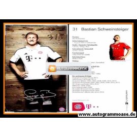 Autogramm Fussball | FC Bayern München | 2013 Druck | Bastian SCHWEINSTEIGER
