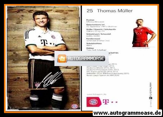 Autogramm Fussball | FC Bayern München | 2013 Druck | Thomas MÜLLER