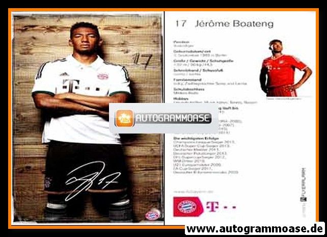 Autogramm Fussball | FC Bayern München | 2013 Druck | Jerome BOATENG