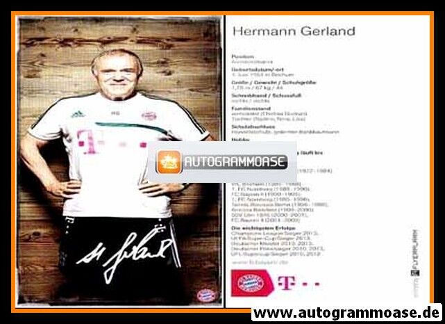 Autogramm Fussball | FC Bayern München | 2013 Druck | Hermann GERLAND