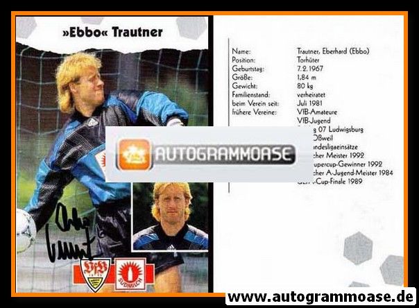Autogramm Fussball | VfB Stuttgart | 1993 | Eberhard TRAUTNER