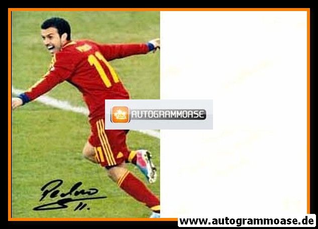 Autogramm Fussball | Spanien | 2010er Foto | PEDRO (Spielszene Color)