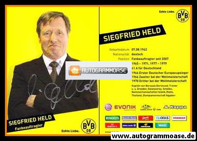 Autogramm Fussball | Borussia Dortmund | 2011 | Siegfried HELD