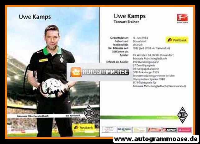 Autogramm Fussball | Borussia Mönchengladbach | 2012 | Uwe KAMPS