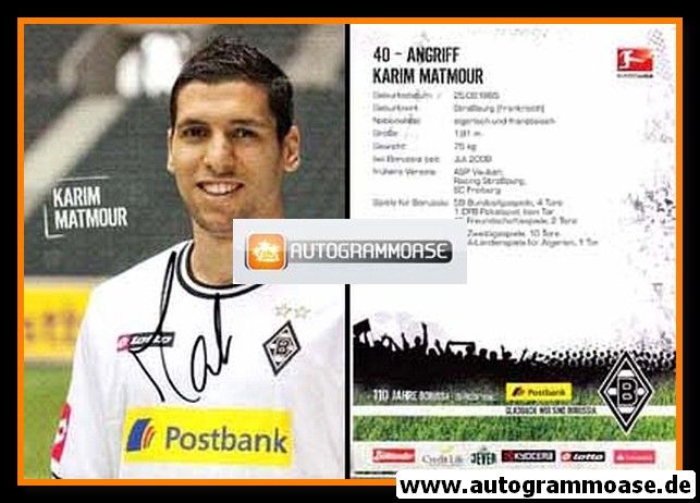 Autogramm Fussball | Borussia Mönchengladbach | 2010 | Karim MATMOUR