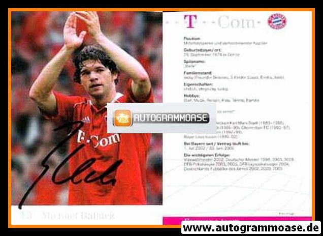 Autogramm Fussball | FC Bayern München | 2005 | Michael BALLACK