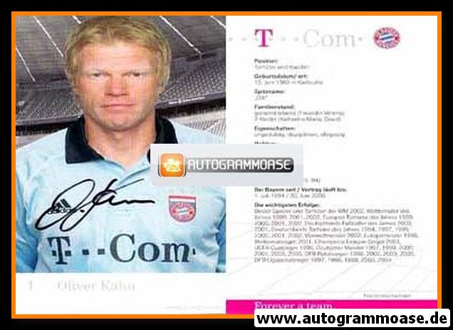 Autogramm Fussball | FC Bayern München | 2005 | Oliver KAHN