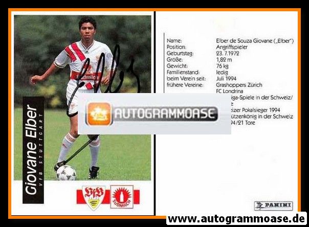 Autogramm Fussball | VfB Stuttgart | 1994 | Giovane ELBER