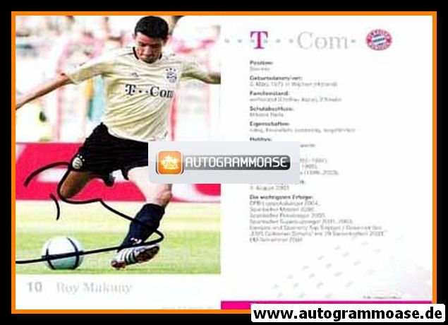 Autogramm Fussball | FC Bayern München | 2004 | Roy MAKAAY
