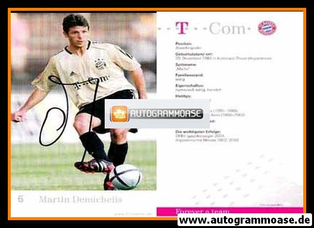 Autogramm Fussball | FC Bayern München | 2004 | Martin DEMICHELIS