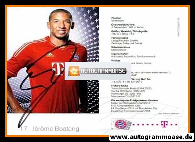 Autogramm Fussball | FC Bayern München | 2011 | Jerome BOATENG