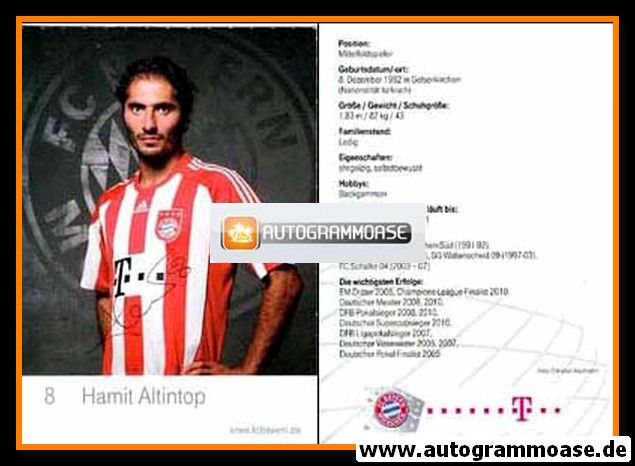 Autogramm Fussball | FC Bayern München | 2010 Mini Druck | Hamit ALTINTOP