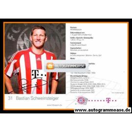 Autogramm Fussball | FC Bayern München | 2010 Mini Druck | Bastian SCHWEINSTEIGER