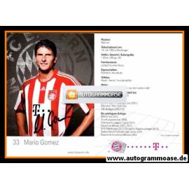 Autogramm Fussball | FC Bayern München | 2010 Mini Druck | Mario GOMEZ