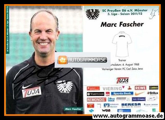 Autogramm Fussball | Preussen Münster | 2011 | Marc FASCHER _