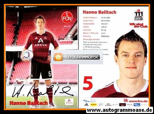 Autogramm Fussball | 1. FC Nürnberg | 2011 | Hanno BALITSCH