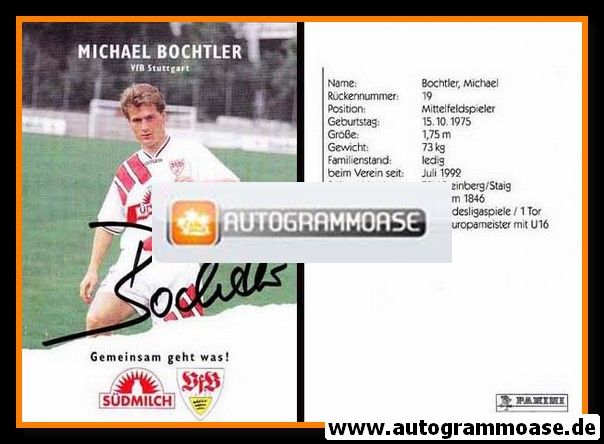 Autogramm Fussball | VfB Stuttgart | 1995 | Michael BOCHTLER