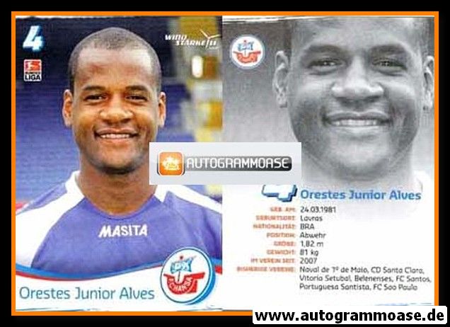 Autogrammkarte Fussball | Hansa Rostock | 2009 | Orestes Junior ALVES
