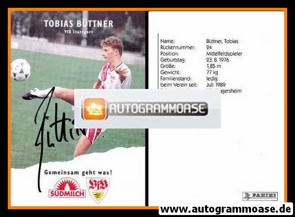 Autogramm Fussball | VfB Stuttgart | 1995 | Tobias BÜTTNER