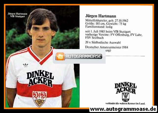 AK Fussball | VfB Stuttgart | 1985 | Jürgen HARTMANN