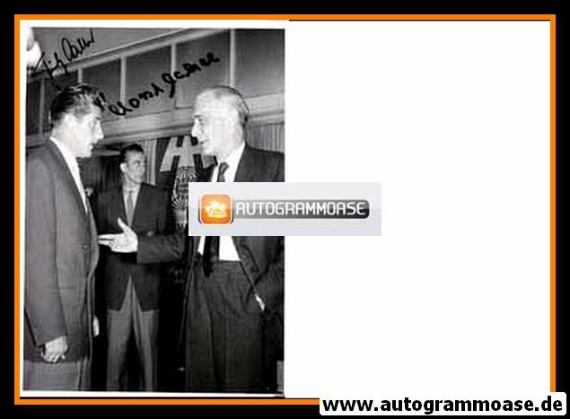 Autogramme Fussball | DFB | 1970er Foto | Fritz WALTER + Horst ECKEL (mit Hugo Lind)