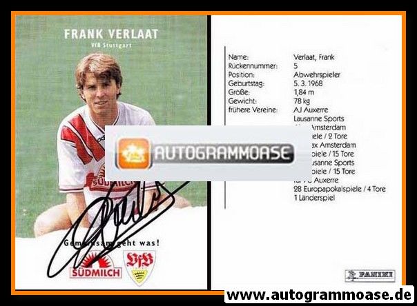 Autogramm Fussball | VfB Stuttgart | 1995 | Frank VERLAAT