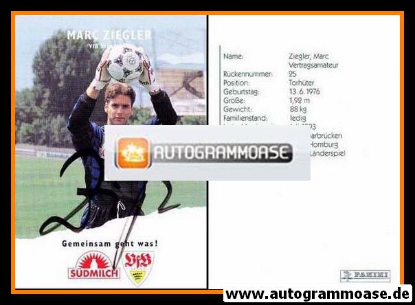 Autogramm Fussball | VfB Stuttgart | 1995 | Marc ZIEGLER