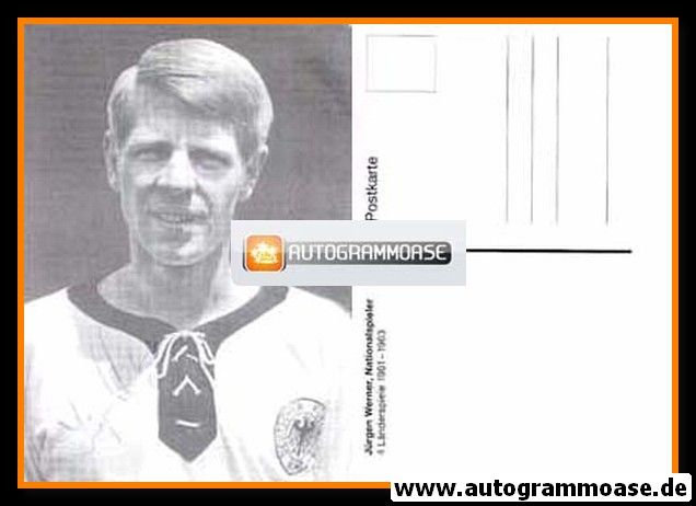 Autogramm Fussball | DFB | 1960er Retro | Jürgen WERNER (Portrait SW)