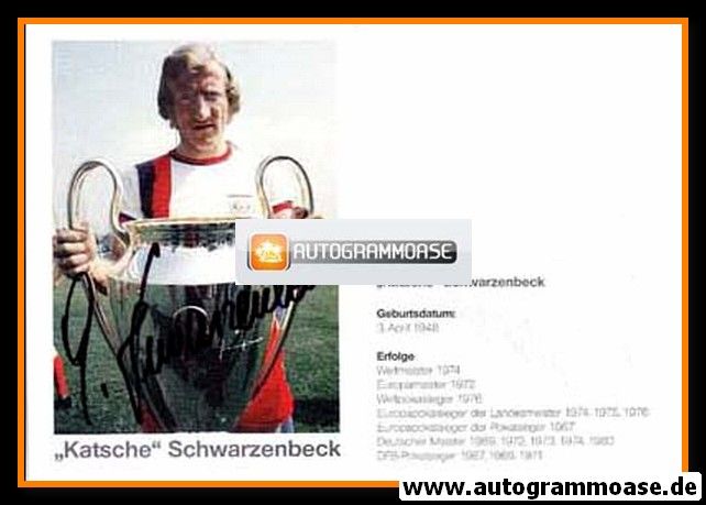 Autogramm Fussball | FC Bayern München | 1970er Retro | Georg SCHWARZENBECK (Weltpokal)