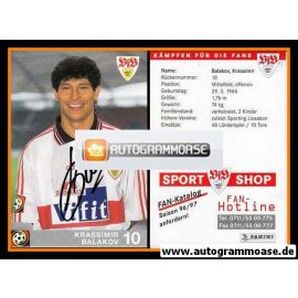 Autogramm Fussball | VfB Stuttgart | 1996 rot | Krassimir BALAKOV