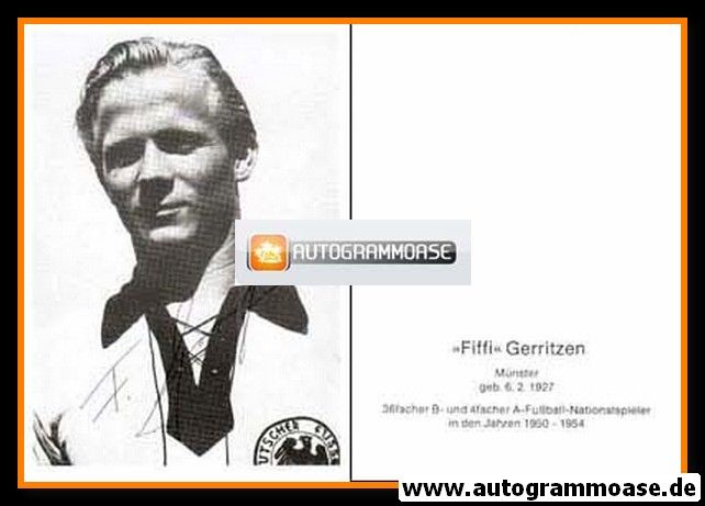 Autogramm Fussball | DFB | 1950er Retro | Felix GERRITZEN (Portrait SW)
