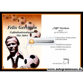 Autogramm Fussball | DFB | 1950er Retro | Felix GERRITZEN (Portrait Color)