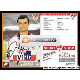 Autogramm Fussball | VfB Stuttgart | 1996 rot | Thomas BERTHOLD