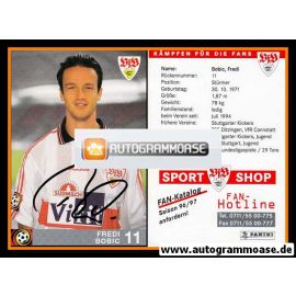 Autogramm Fussball | VfB Stuttgart | 1996 rot | Fredi BOBIC
