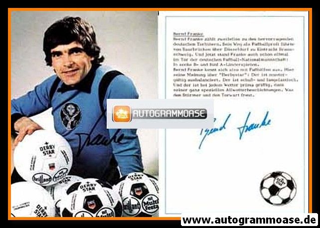 Autogramm Fussball | Eintracht Braunschweig | 1970er | Bernd FRANKE (Derbystar)