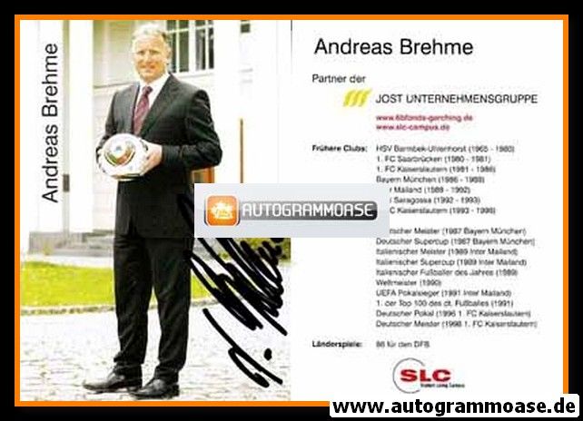 Autogramm Fussball | 2000er | Andreas BREHME (Portrait Color Jost)