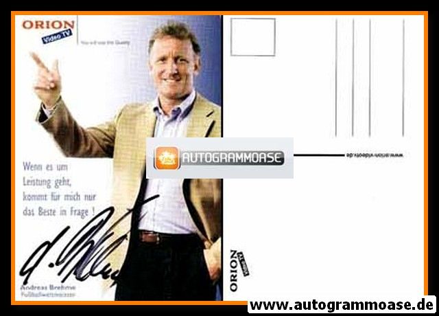 Autogramm Fussball | 1990er | Andreas BREHME (Portrait Color Orion)