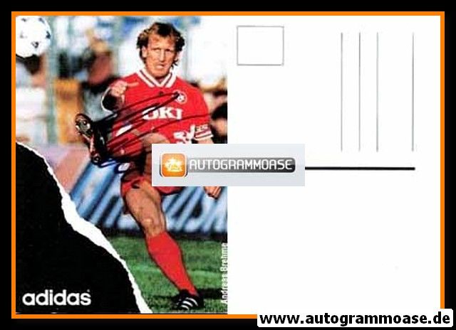Autogramm Fussball | 1. FC Kaiserslautern | 1990er Adidas | Andreas BREHME