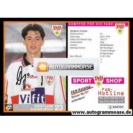 Autogramm Fussball | VfB Stuttgart | 1996 rosa | Kristijan DJORDJEVIC