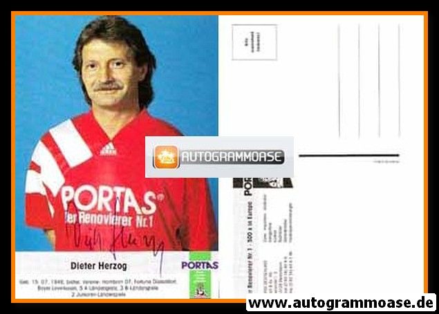 Autogramm Fussball | 1990er Portas | Dieter HERZOG (Portrait Color)